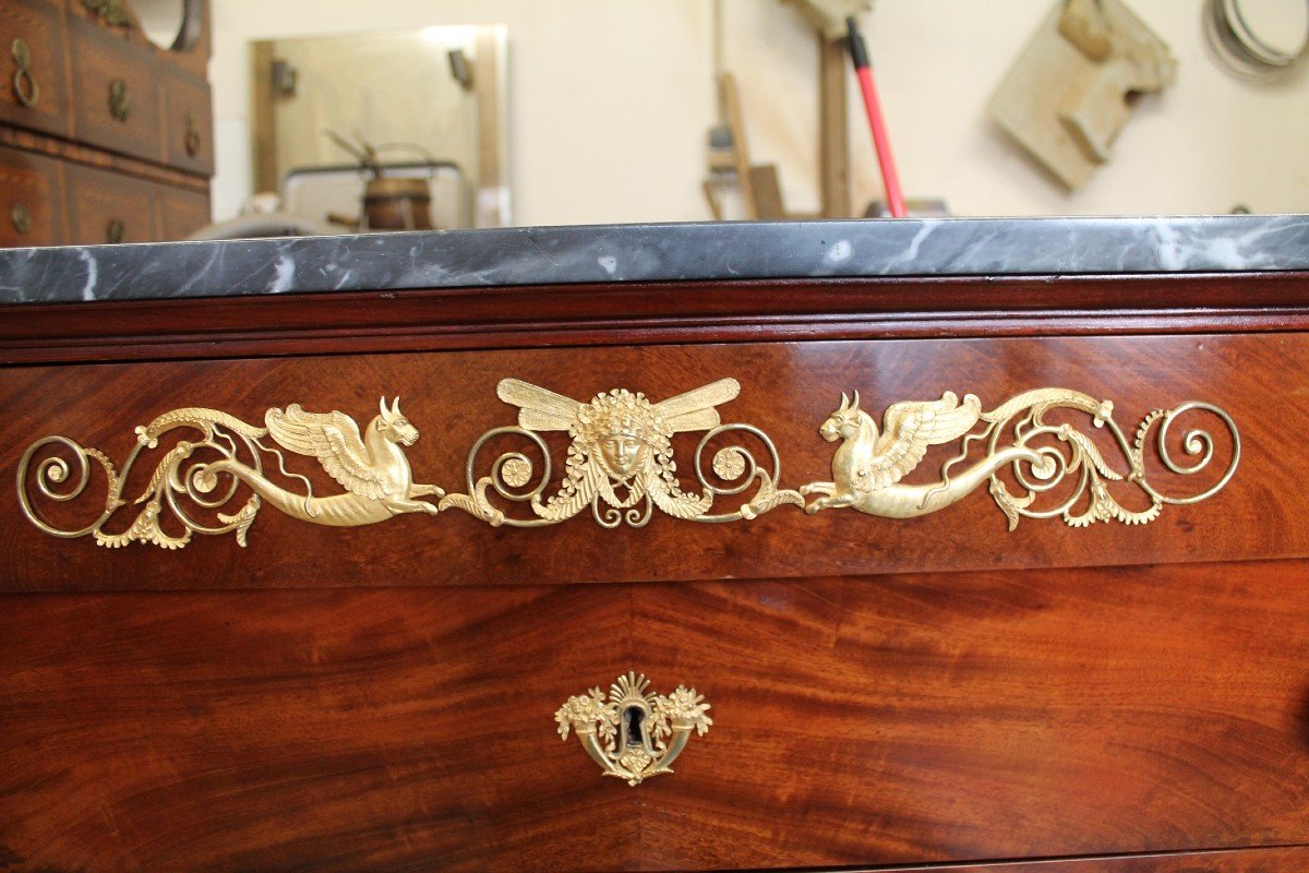 Empire Period Secretary And Chest Of Drawers-photo-6